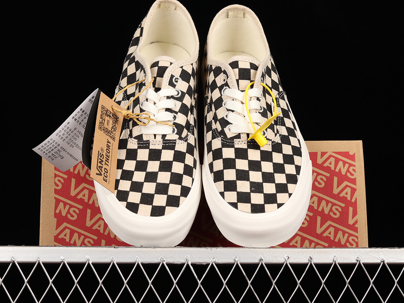 Authentic Eco Theory Checkerboard Shoes Black/Beige/White 11