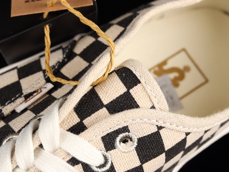 Authentic Eco Theory Checkerboard Shoes Black/Beige/White 23