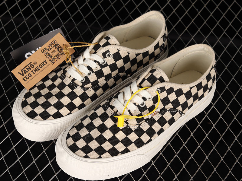 Authentic Eco Theory Checkerboard Shoes Black/Beige/White 27