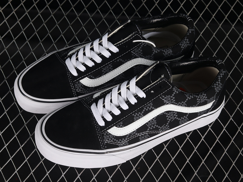 Monogram Old Skool Skate Shoes Black/Black/White 13