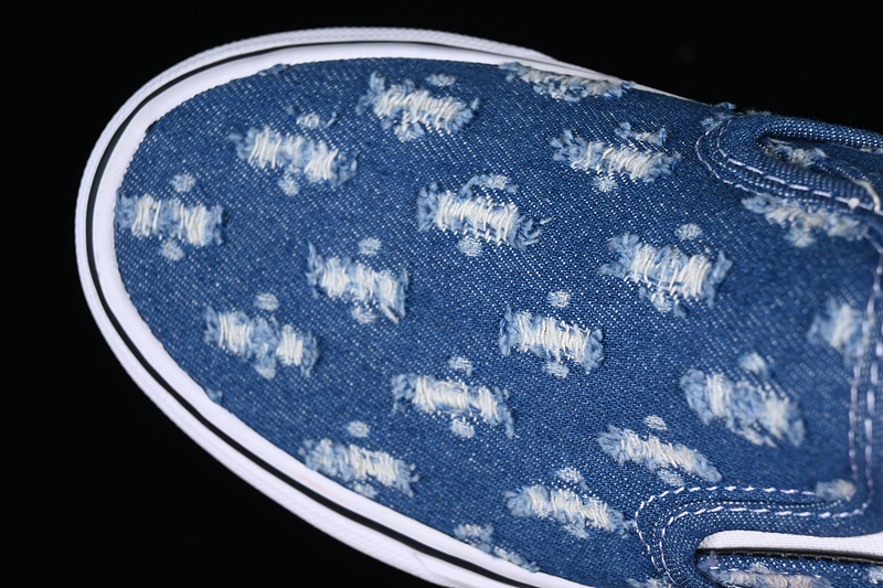 Supreme X Slip On Blue Hole Punch Denim Blue 3