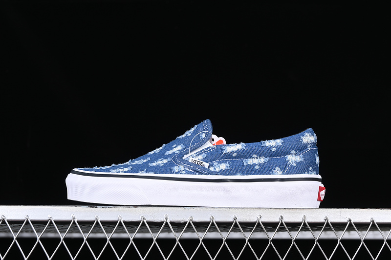 Supreme X Slip On Blue Hole Punch Denim Blue 17