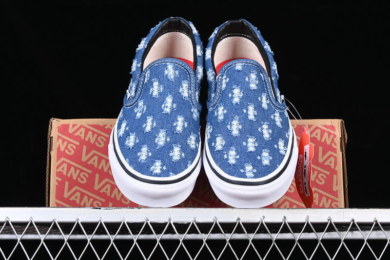 Supreme X Slip On Blue Hole Punch Denim Blue 29