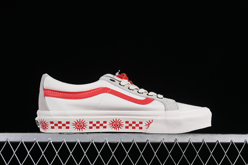 Vans Sk8-Low Reissue S Whte/Grey/Red 27