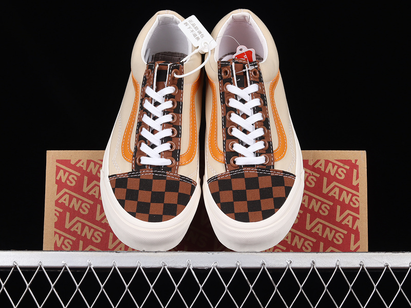 Old Skool Low-Top Checkerboard Green/Brown/Black-Off White 25