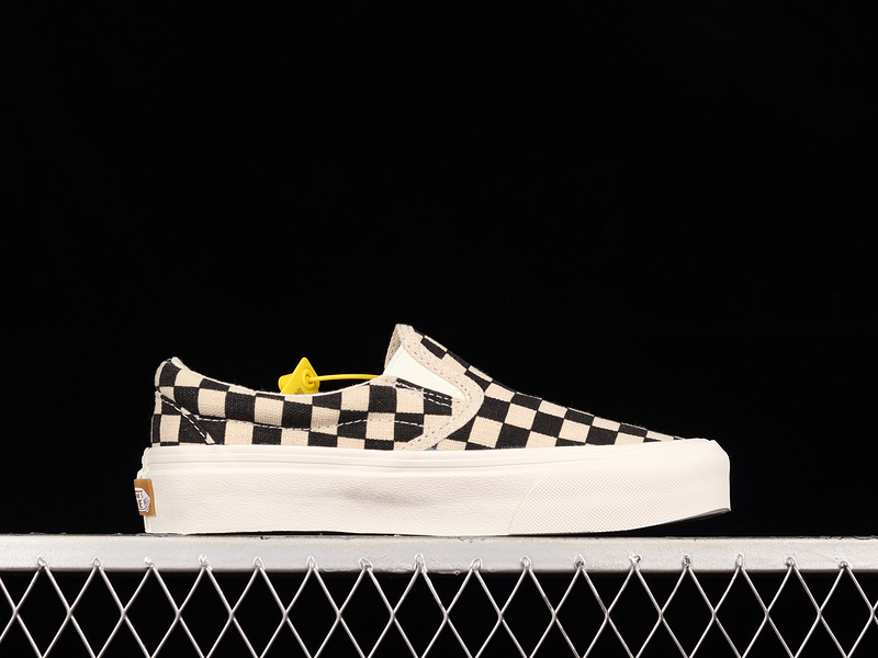 Classic Slip-On Eco Theory Checkerboard Beige/Black/White 15