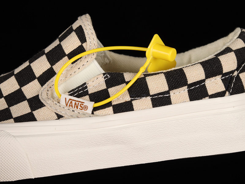 Classic Slip-On Eco Theory Checkerboard Beige/Black/White 17