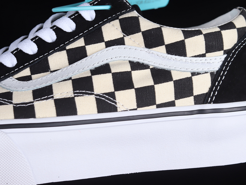 Old Skool Stackform Checkerboard Black/White/Off White 17