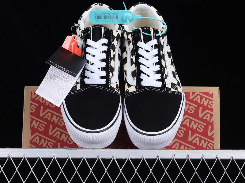 Old Skool Stackform Checkerboard Black/White/Off White 23