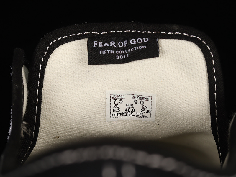 Fear Of Fog X Slip-On 47 V Dx Black/Black/White 13