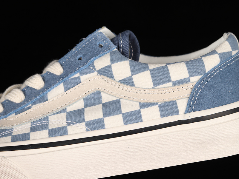 Checkerboard Style 36 Shoes Skate Moonlight Blue/White 23