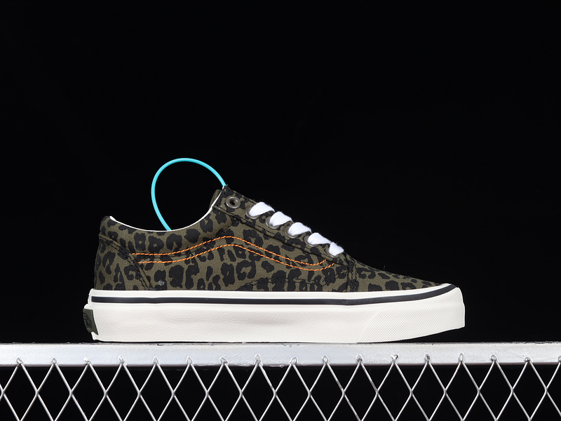 Anaheim Factory Old Skool 36 Dx Dark Green/Leopard Print/Black 13