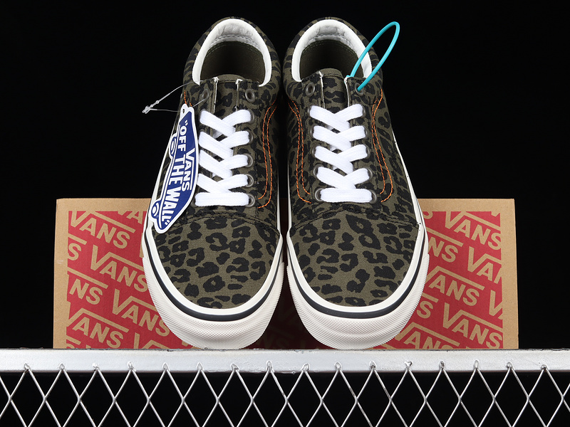 Anaheim Factory Old Skool 36 Dx Dark Green/Leopard Print/Black 15