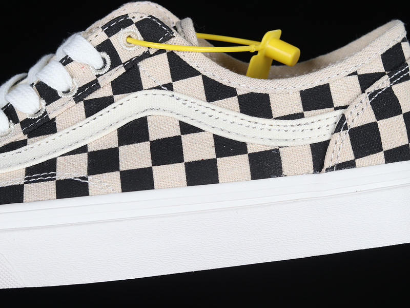 Eco Theory Checkerboard Old Skool Skate Shoes Black/White 7