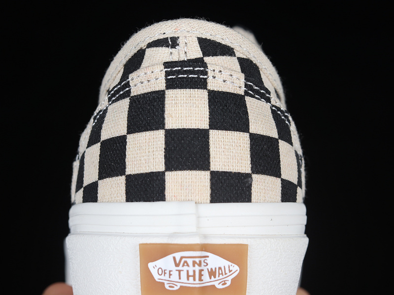 Eco Theory Checkerboard Old Skool Skate Shoes Black/White 13