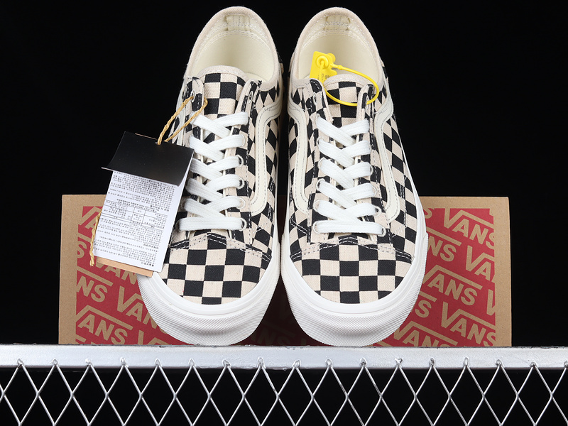 Eco Theory Checkerboard Old Skool Skate Shoes Black/White 15