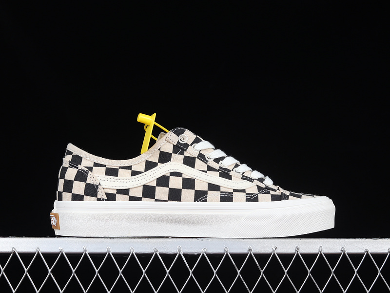 Eco Theory Checkerboard Old Skool Skate Shoes Black/White 19