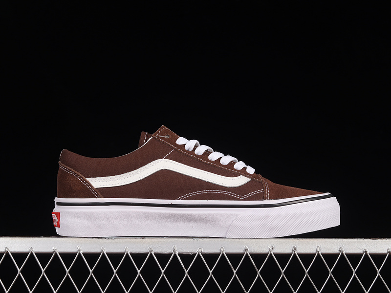 Old Skool Shoes Mocha Brown/True White 3