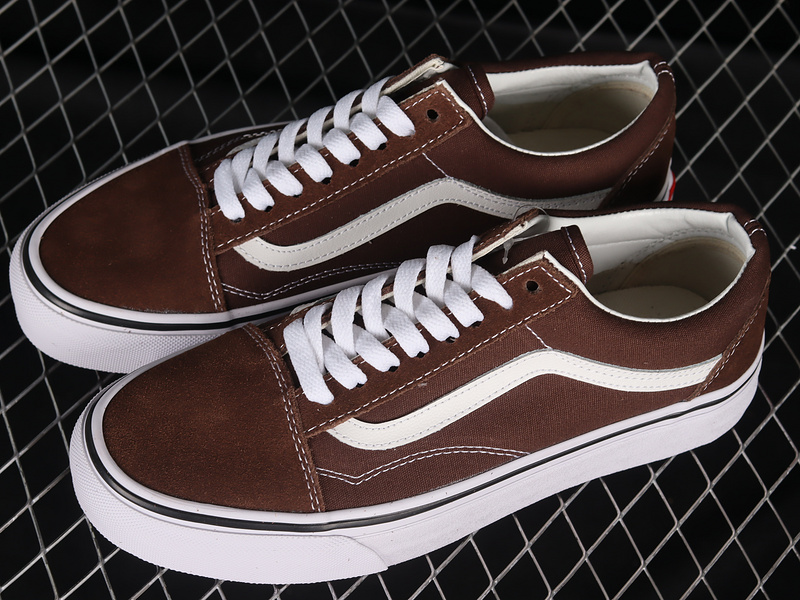 Old Skool Shoes Mocha Brown/True White 17