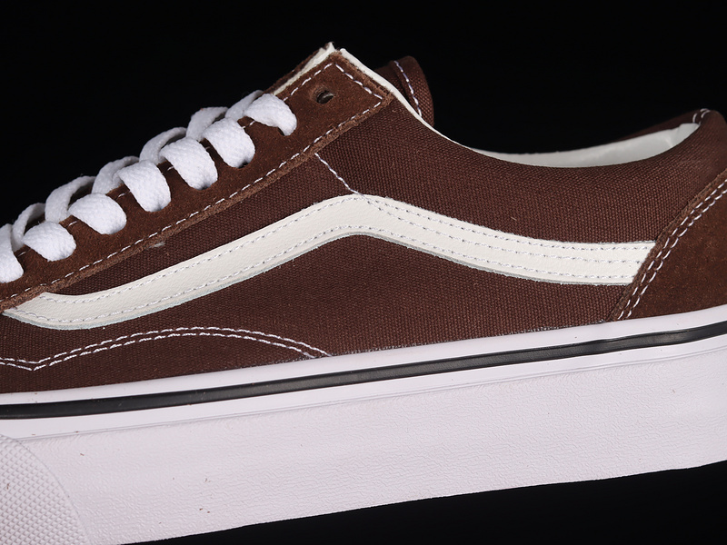 Old Skool Shoes Mocha Brown/True White 19