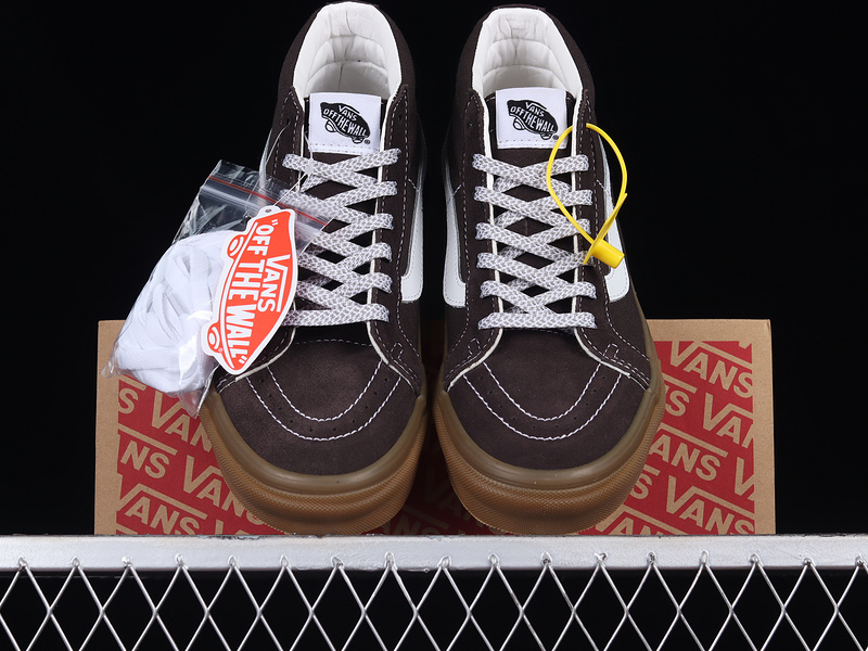 Sk8-Mid Dark Brown/Grey/White 21