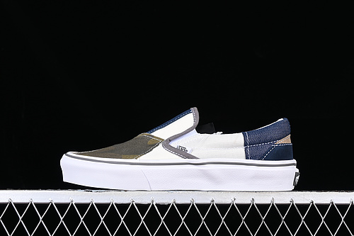 Classic Slip On Patchwork Brown/Blue/White/Gray 3