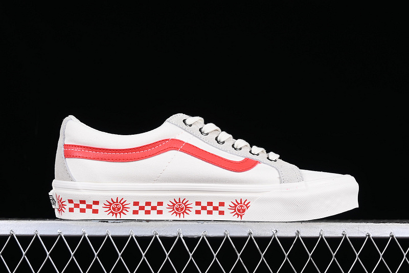 Sk8 Low Reissue Sf White/Red 7