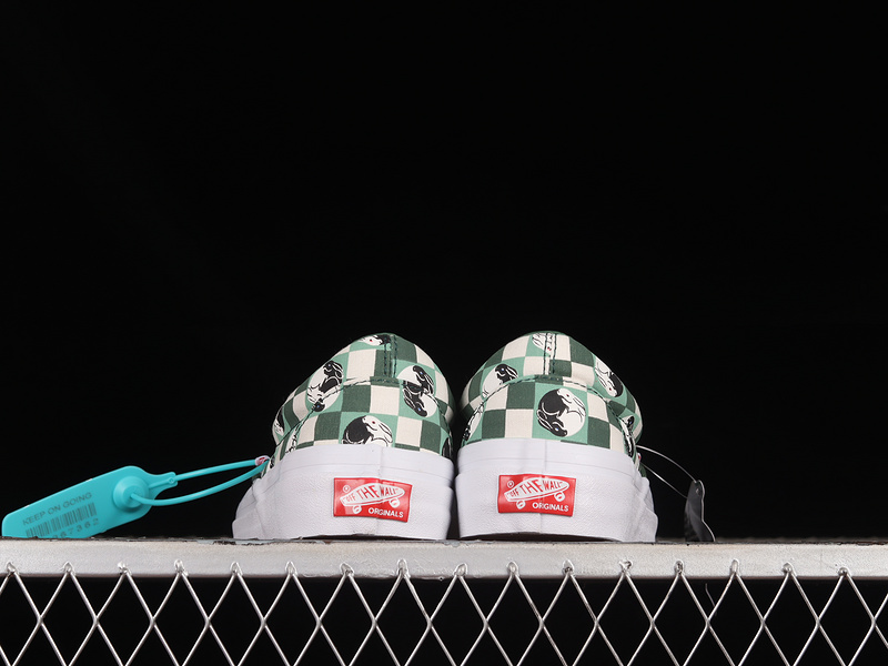 Vault Og Classic Slip On Lx White/Green/Black 25