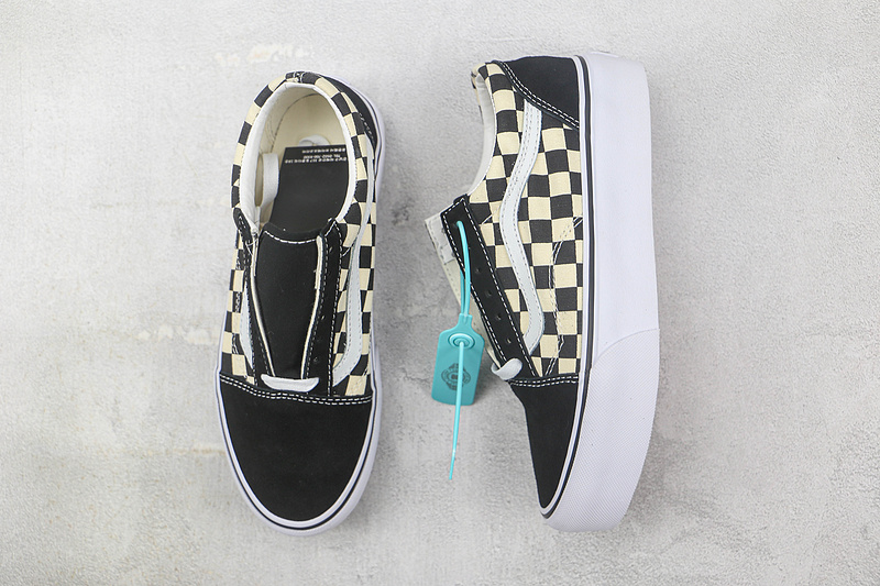 Old Skool Stackform Checkerboard Black/White/Black 9