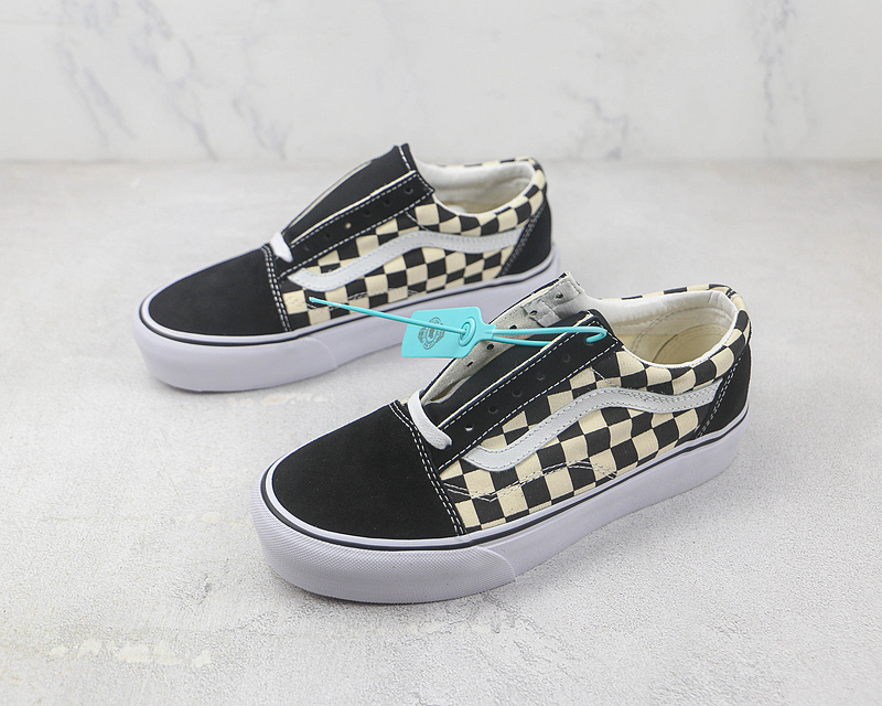 Old Skool Stackform Checkerboard Black/White/Black 15