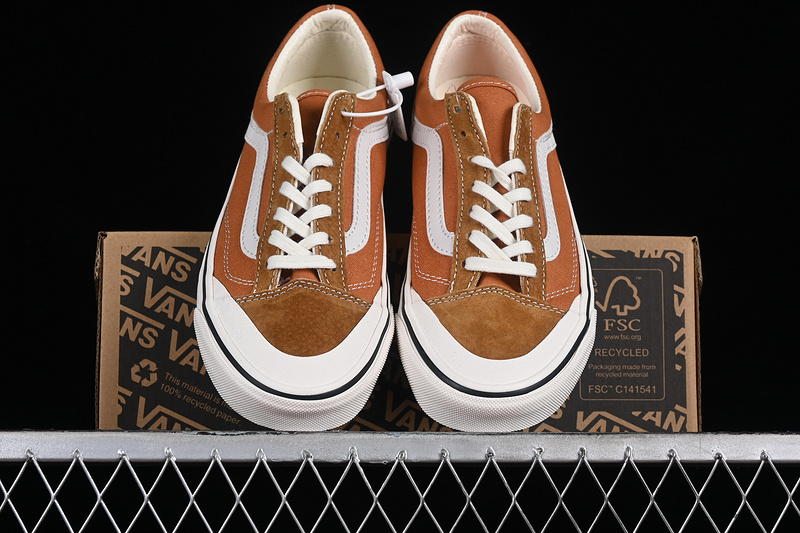 Vans Old Skool Reissue 136 White/Brown/Orange 7