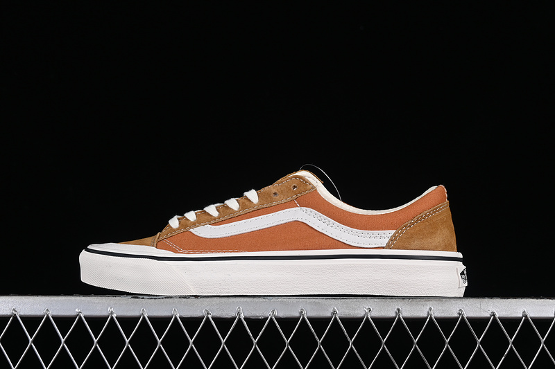 Vans Old Skool Reissue 136 White/Brown/Orange 19