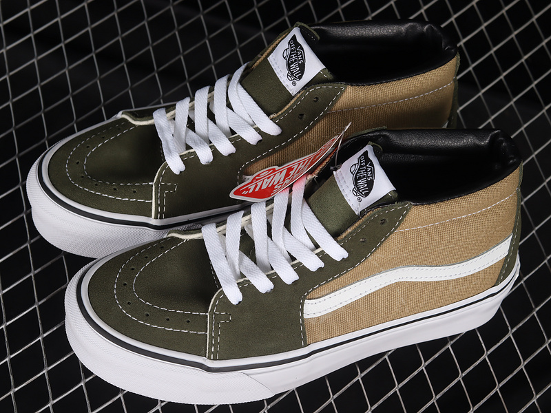 Jjjjound X Sk8-Mid Vault Lx Green/Light Brown/White 5