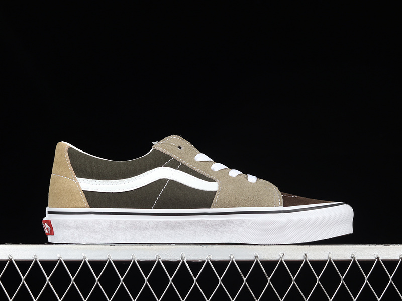 Sk8-Low Reissue S Dark Brown/White/Khaki 7