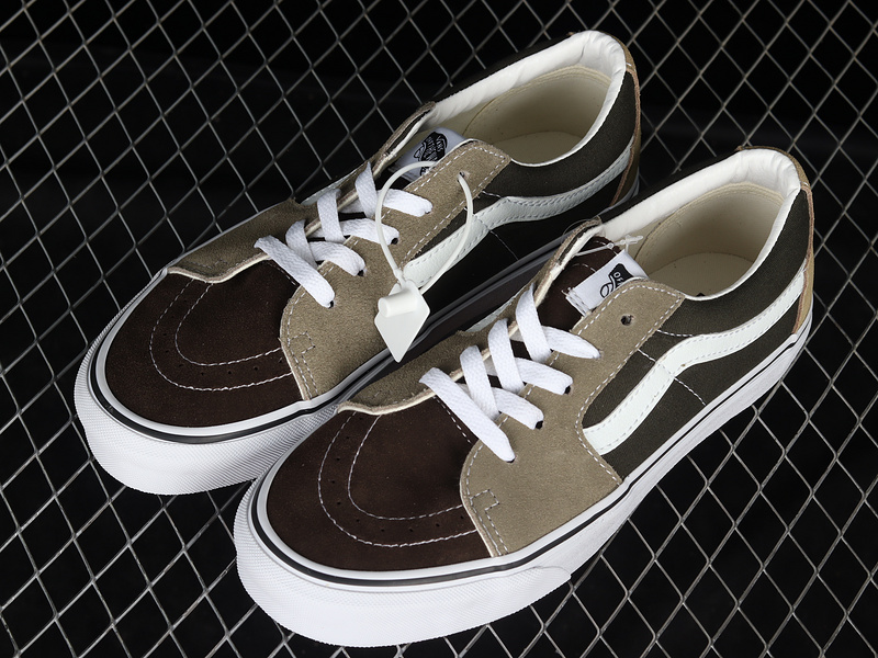 Sk8-Low Reissue S Dark Brown/White/Khaki 27