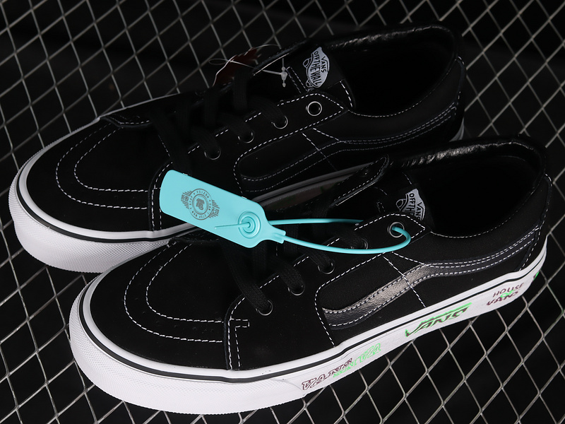 Sk8-Low Shoes Black/Black/White 7