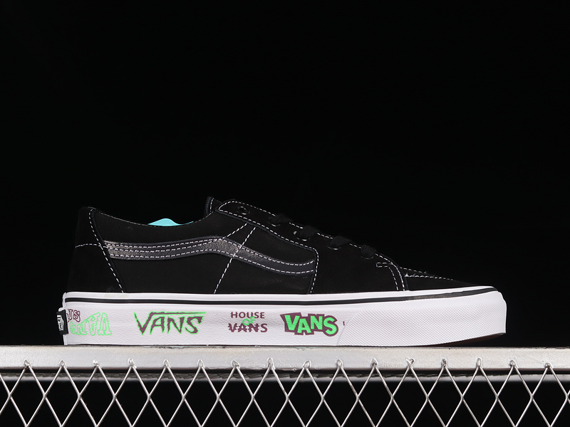 Sk8-Low Shoes Black/Black/White 13