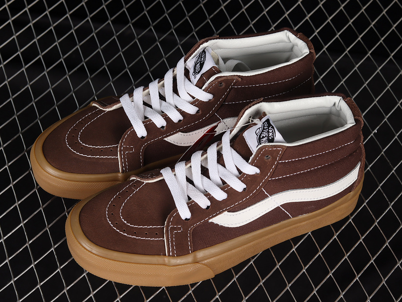 Sk8 Mid Reissue Dark Brown/Dark Brown/White 15