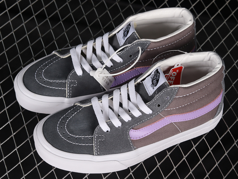 Sk8 Mid Reissue Shoes Grey/Purple/White 23