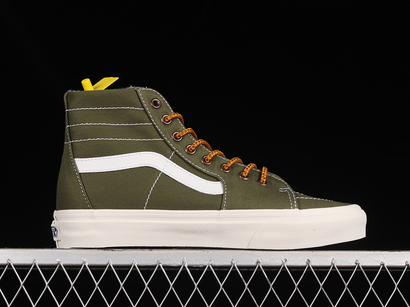 Sk8-Hi Tapered Dark Green/White/Orange 9