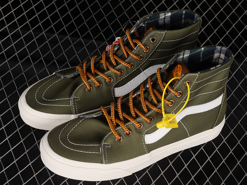 Sk8-Hi Tapered Dark Green/White/Orange 17