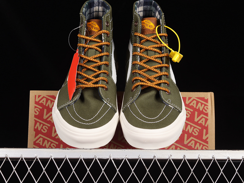 Sk8-Hi Tapered Dark Green/White/Orange 19