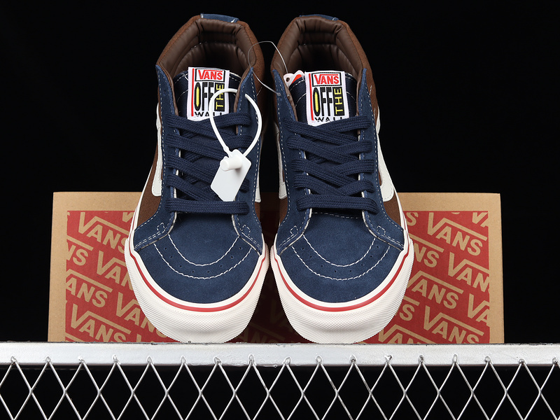 Sk8-Mid Navy Blue/Dark Brown/White-Red 21