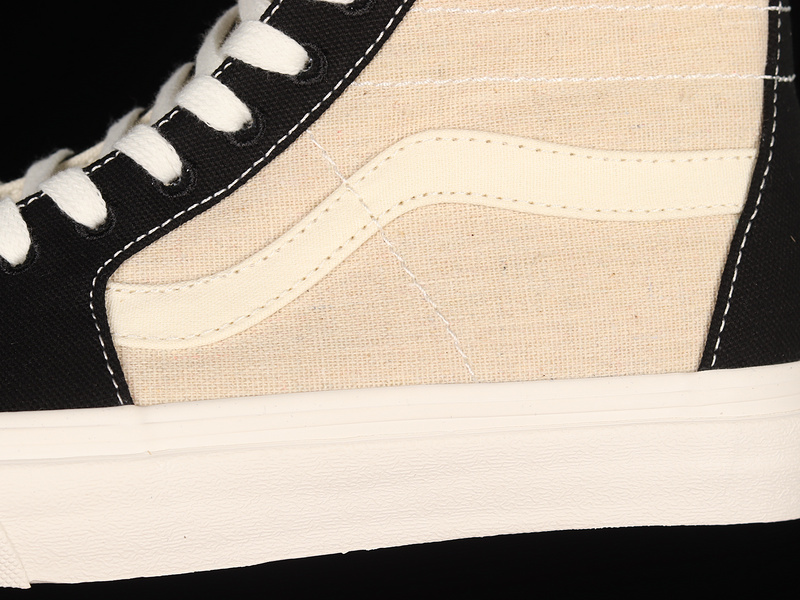 Sk8-Hi Tapered Shoes Black/Light Khaki/White 11