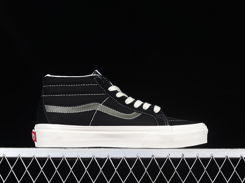 Sk8-High Black/Olive Green/White 7