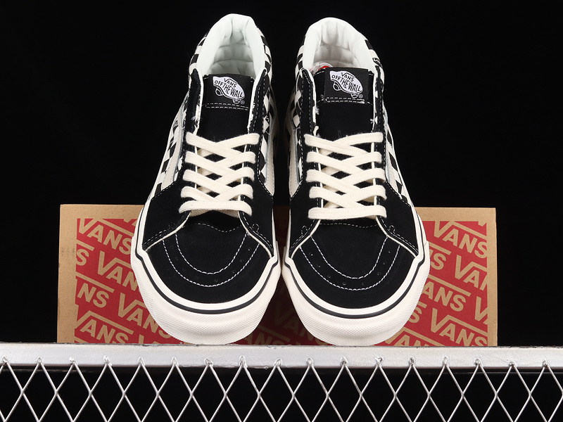 Sk8-Mid Checkerboard Black/White/Black 5