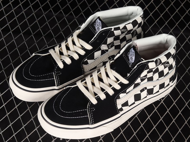 Sk8-Mid Checkerboard Black/White/Black 25