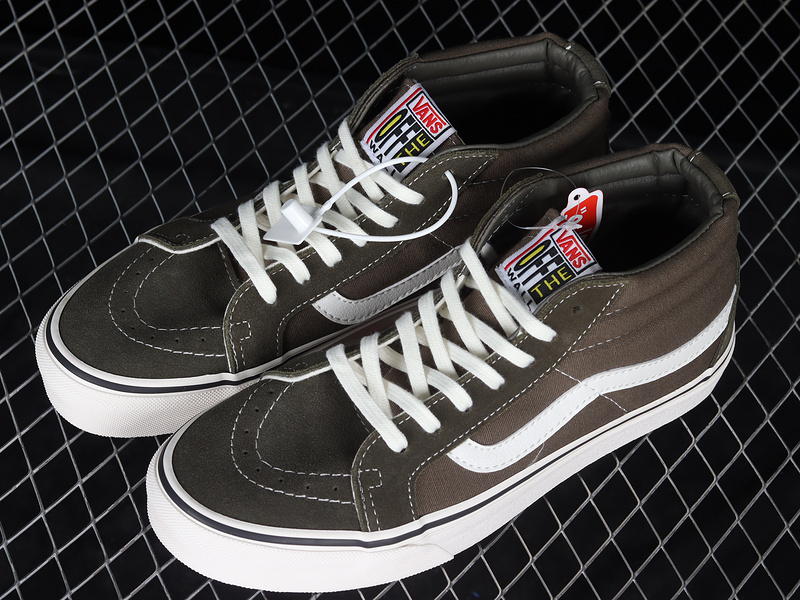 Sk8 Mid Reissue Army Green/Olive Green/White 23