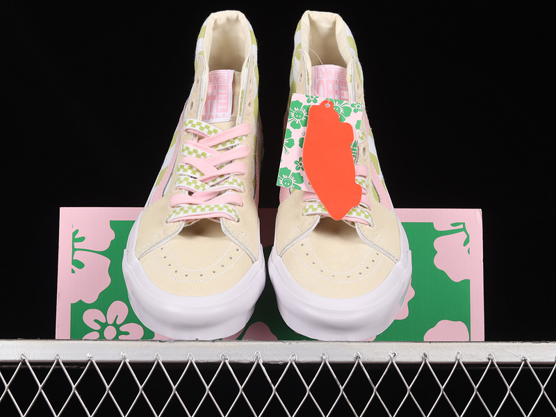 Emma Mulholland X Sk8 High Beige/Green/Pink 5