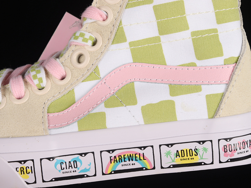 Emma Mulholland X Sk8 High Beige/Green/Pink 13